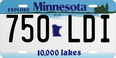 MN license plate 750LDI