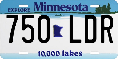 MN license plate 750LDR