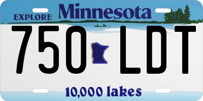 MN license plate 750LDT