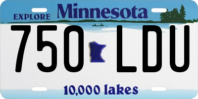 MN license plate 750LDU