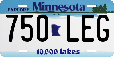 MN license plate 750LEG