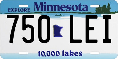 MN license plate 750LEI
