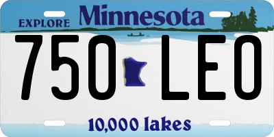 MN license plate 750LEO