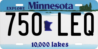 MN license plate 750LEQ