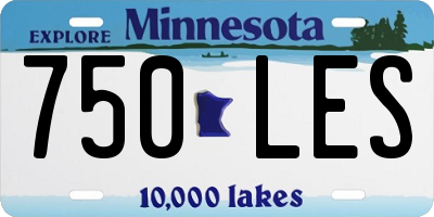 MN license plate 750LES