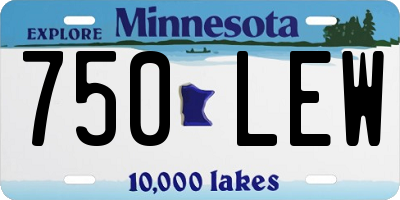 MN license plate 750LEW