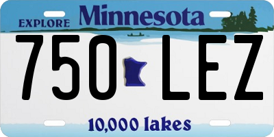 MN license plate 750LEZ