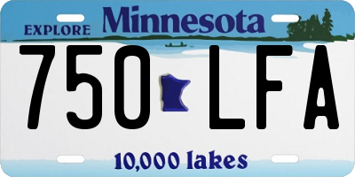 MN license plate 750LFA