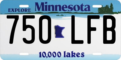 MN license plate 750LFB