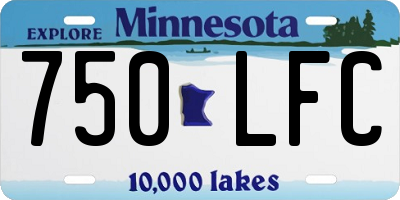 MN license plate 750LFC