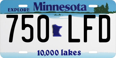 MN license plate 750LFD