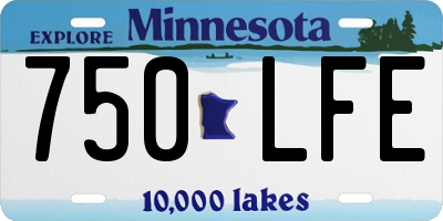 MN license plate 750LFE