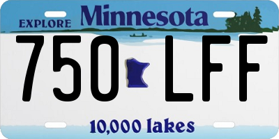 MN license plate 750LFF