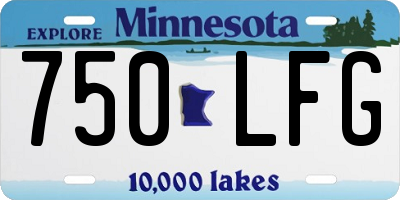 MN license plate 750LFG