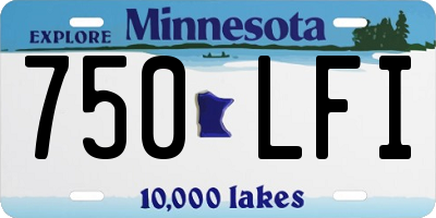 MN license plate 750LFI