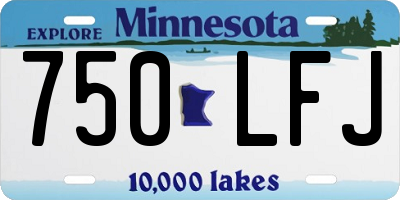 MN license plate 750LFJ