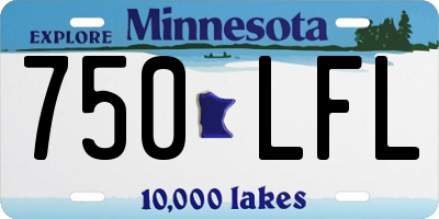 MN license plate 750LFL