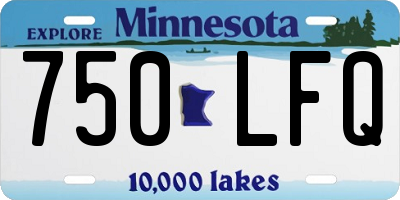 MN license plate 750LFQ
