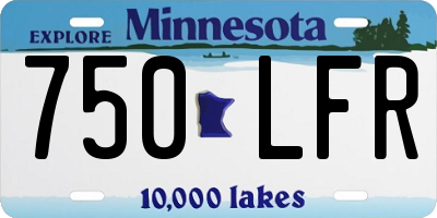 MN license plate 750LFR