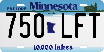 MN license plate 750LFT