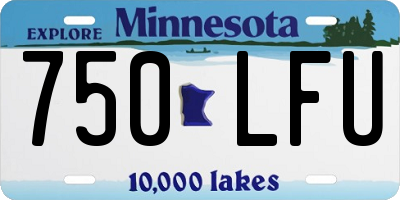 MN license plate 750LFU