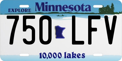 MN license plate 750LFV