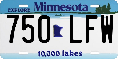 MN license plate 750LFW