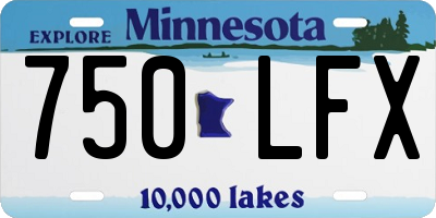 MN license plate 750LFX