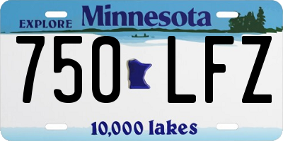 MN license plate 750LFZ