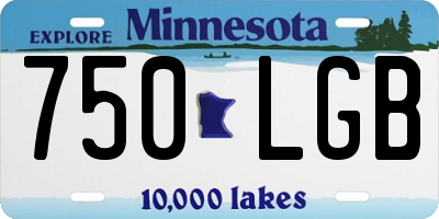 MN license plate 750LGB