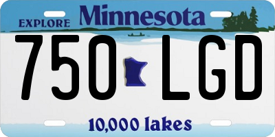 MN license plate 750LGD