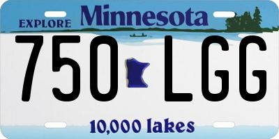 MN license plate 750LGG