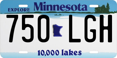 MN license plate 750LGH
