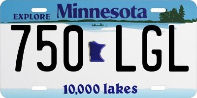 MN license plate 750LGL