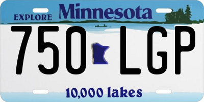 MN license plate 750LGP