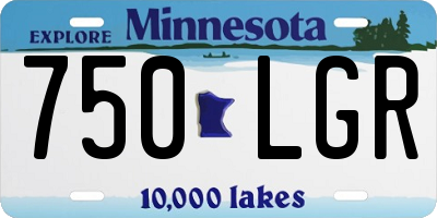 MN license plate 750LGR