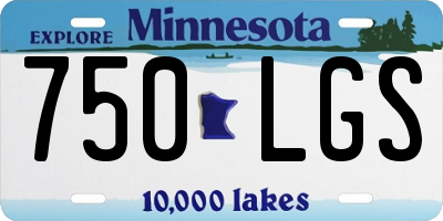 MN license plate 750LGS