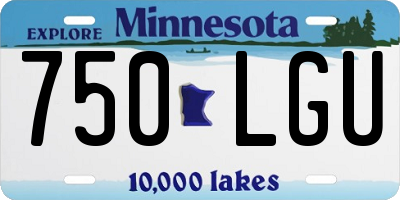 MN license plate 750LGU