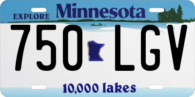 MN license plate 750LGV