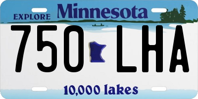 MN license plate 750LHA