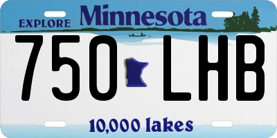 MN license plate 750LHB