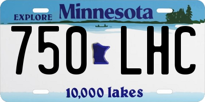 MN license plate 750LHC