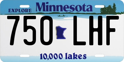 MN license plate 750LHF