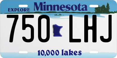 MN license plate 750LHJ
