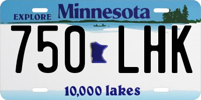 MN license plate 750LHK