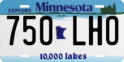 MN license plate 750LHO