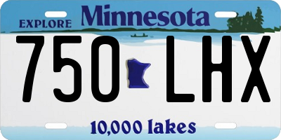 MN license plate 750LHX