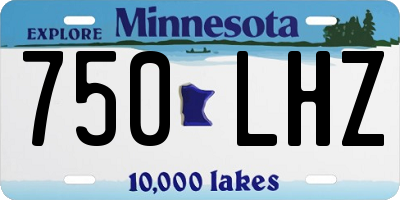 MN license plate 750LHZ