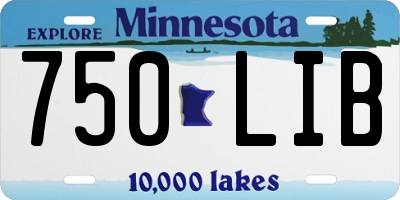 MN license plate 750LIB
