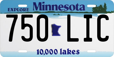 MN license plate 750LIC
